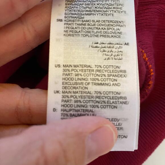 Adidas Womens Originals Legacy Burgundy Class of 72 Hoodie Sweatshirt PLUS 1X - Picture 9 of 11